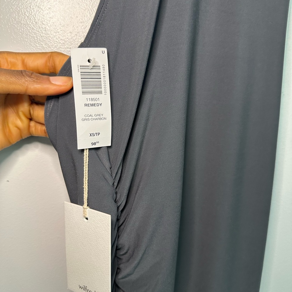ARITZIA Wilfred Smooth Matter Remedy Dress – Coal Grey (Size XS) - Picture 5 of 6